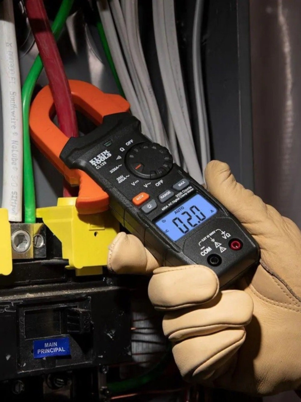 Klein Tools Orange and Black Digital Clamp Meter with Leads and Case - Picture 10 of 12
